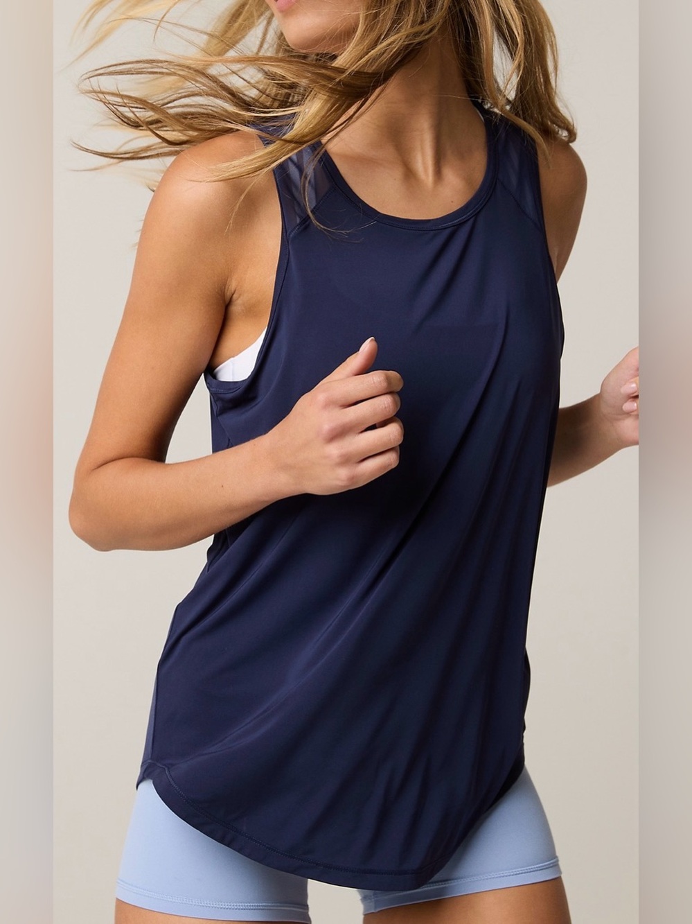 Offline by Aerie Sweat Sesh Tank Top, Royal Navy, sz S